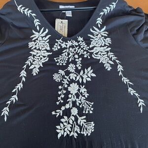 Size 8X On The Plus Size by Making it Big Black NWT Dress-Hand Stitched